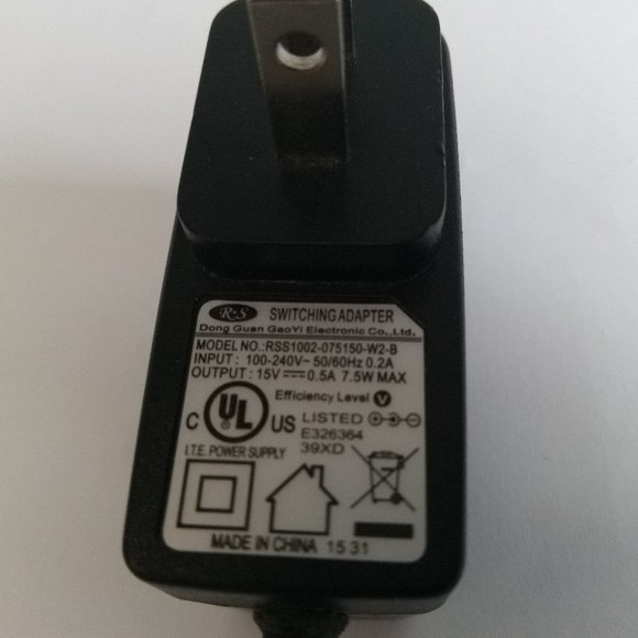 AC Adapter Charger 15V R.S RSS1002-075150-W2-B RSS1002075150W2B Power Cord #17 - Picture 1 of 3